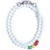 Trixy - Rasta Facet Necklace, White Womens