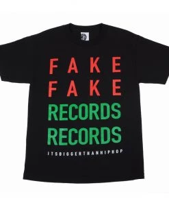 Ongaku - Fake Records Men's T-Shirt, Black