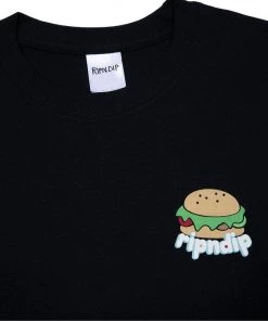 RIPNDIP - Fat Hungry Baby Men's L/S Tee, Black Mens