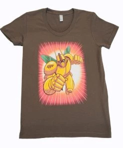 Womens The Giant Peach - Robo Peach Women's Tee, Brown