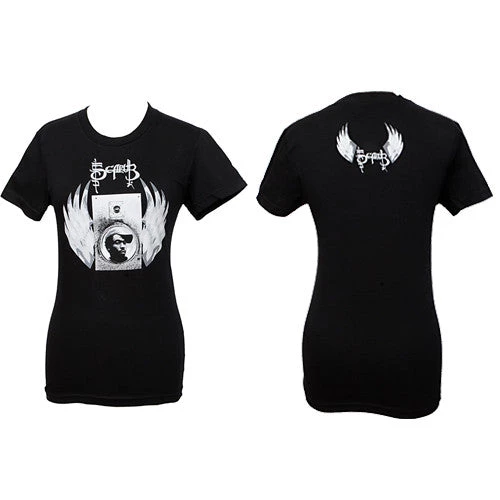 Scarub - Wings Women's Shirt, Black Womens 1 Scarub - Wings Women's Shirt, Black Womens