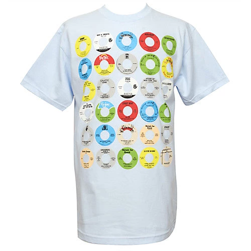 Stones Throw - Yo! 45's Men's Shirt, Sky Blue Music 1 Stones Throw - Yo! 45's Men's Shirt, Sky Blue Music