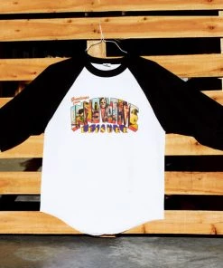 Innovative Leisure - Greetings From IL Arc Men's Raglan Shirt, White Music