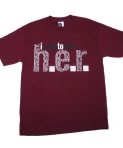 Mens Ongaku - HER Men's T-Shirt, Burgundy