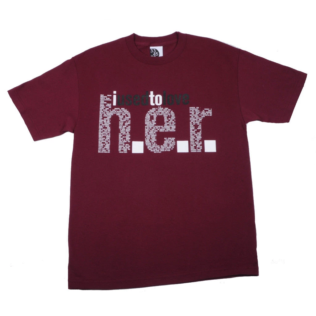 Mens Ongaku - HER Men's T-Shirt, Burgundy 1 Mens Ongaku - HER Men's T-Shirt, Burgundy