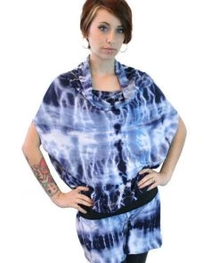 Harajuku Lovers - Tie-Dye Flow Junior's Dress, Hope Blue Womens