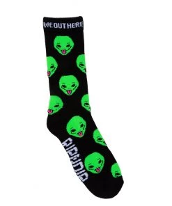 Mens RIPNDIP - We Out Here Socks, Black