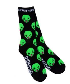 Mens RIPNDIP - We Out Here Socks, Black