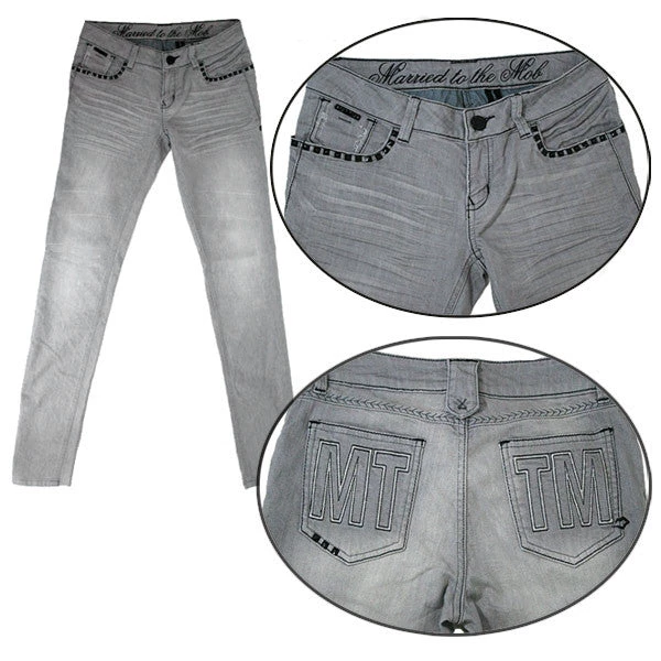Married To The Mob - The Rockies Women's Jeans, Grey Womens 1 Married To The Mob - The Rockies Women's Jeans, Grey Womens