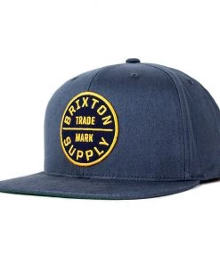 Brixton - Oath III Men's Snapback Hat, Washed Navy Mens