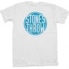 Stones Throw - Summer 2012 Men's Tee, White/Aqua Music