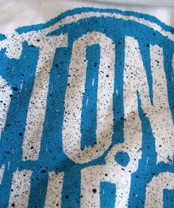 Stones Throw - Summer 2012 Men's Tee, White/Aqua Music