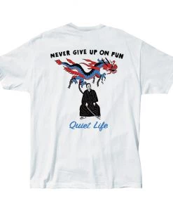 The Quiet Life - Never Give Up On Fun Men's Shirt, White Mens